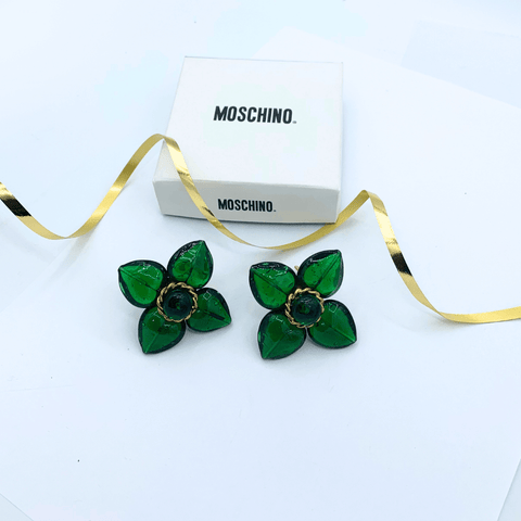 Moschino Flower Clip On Earrings