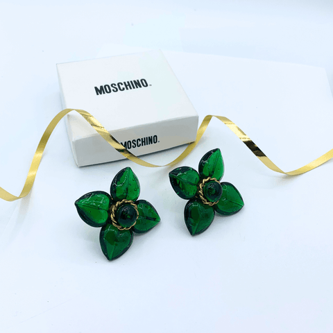 Moschino Flower Clip On Earrings