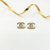 Chanel CC Logo Stud Earrings