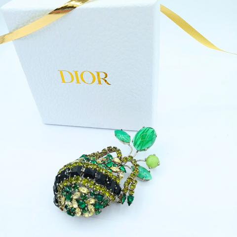 Christian Dior XL Kristallen Broche 1960's