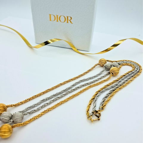 Grossé for Christian Dior Goud & Zilverkleurige Ketting