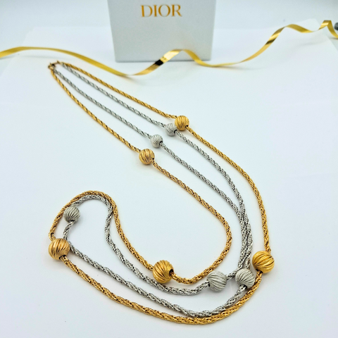 Grossé for Christian Dior Goud & Zilverkleurige Ketting