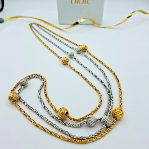 Grossé for Christian Dior Goud & Zilverkleurige Ketting