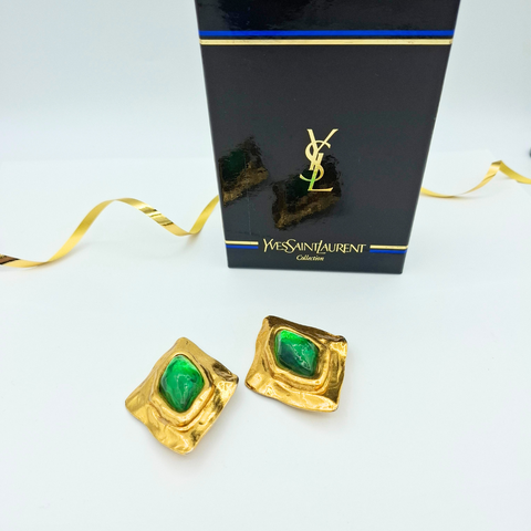 Iconische Yves Saint Laurent XL Clip Oorbellen