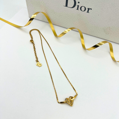 Christian Dior Hart Kristallen Dior Ketting