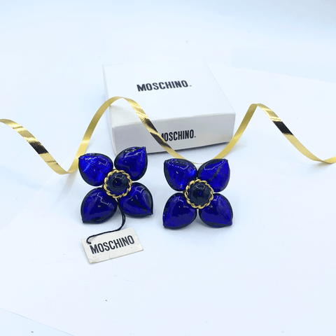 Moschino Bloem Gripoix Oorbellen