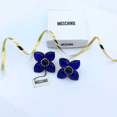 Moschino Bloem Gripoix Oorbellen