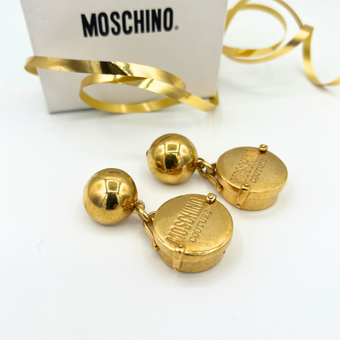 Moschino Ronde Koffer Oorbellen