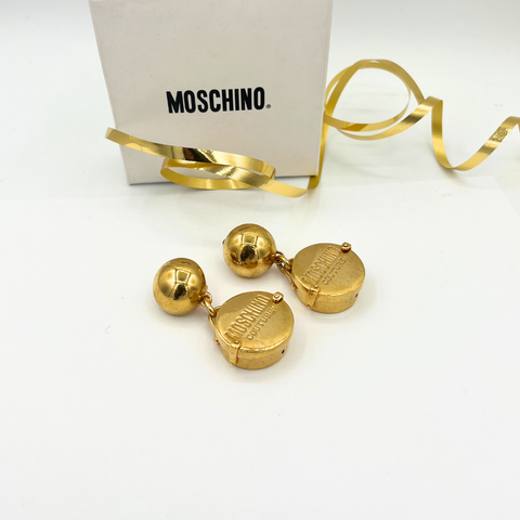 Moschino Ronde Koffer Oorbellen